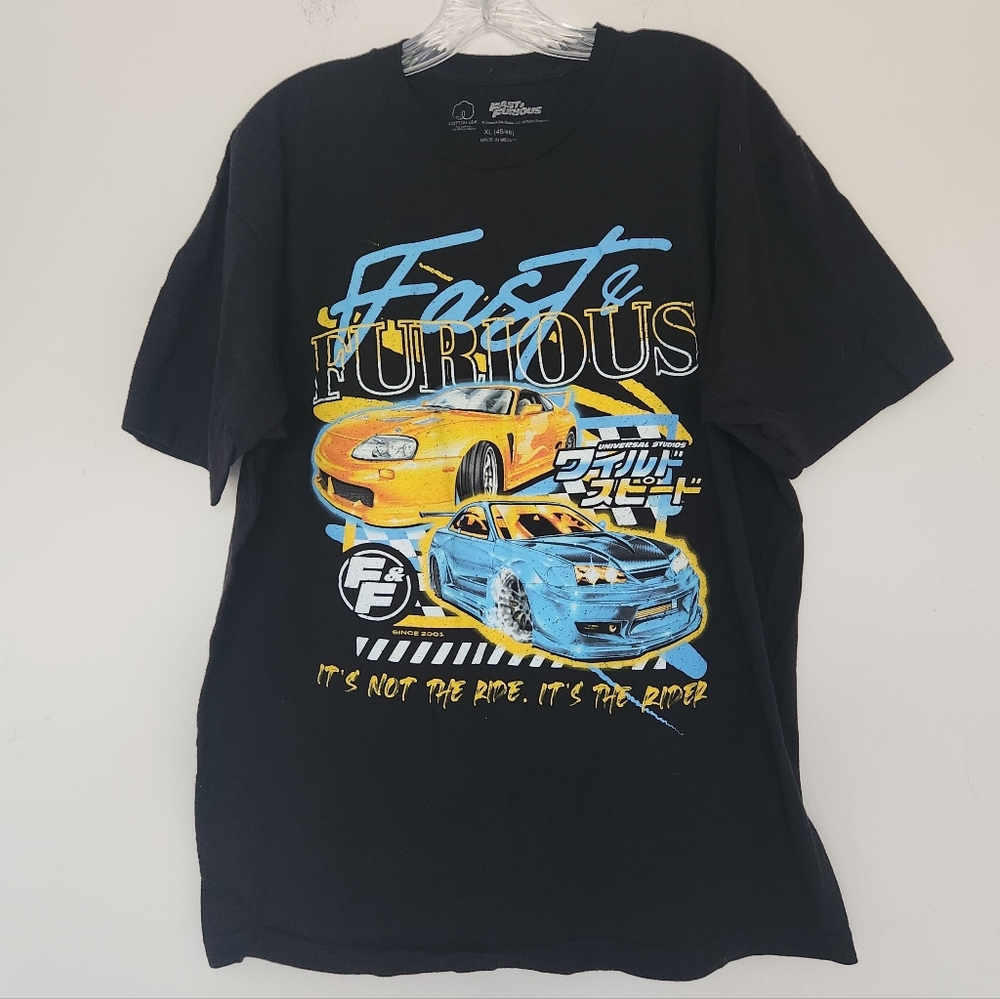 Fast and Furious Graphic Tee Mens XL Short Sleeves 100% Cotton Black